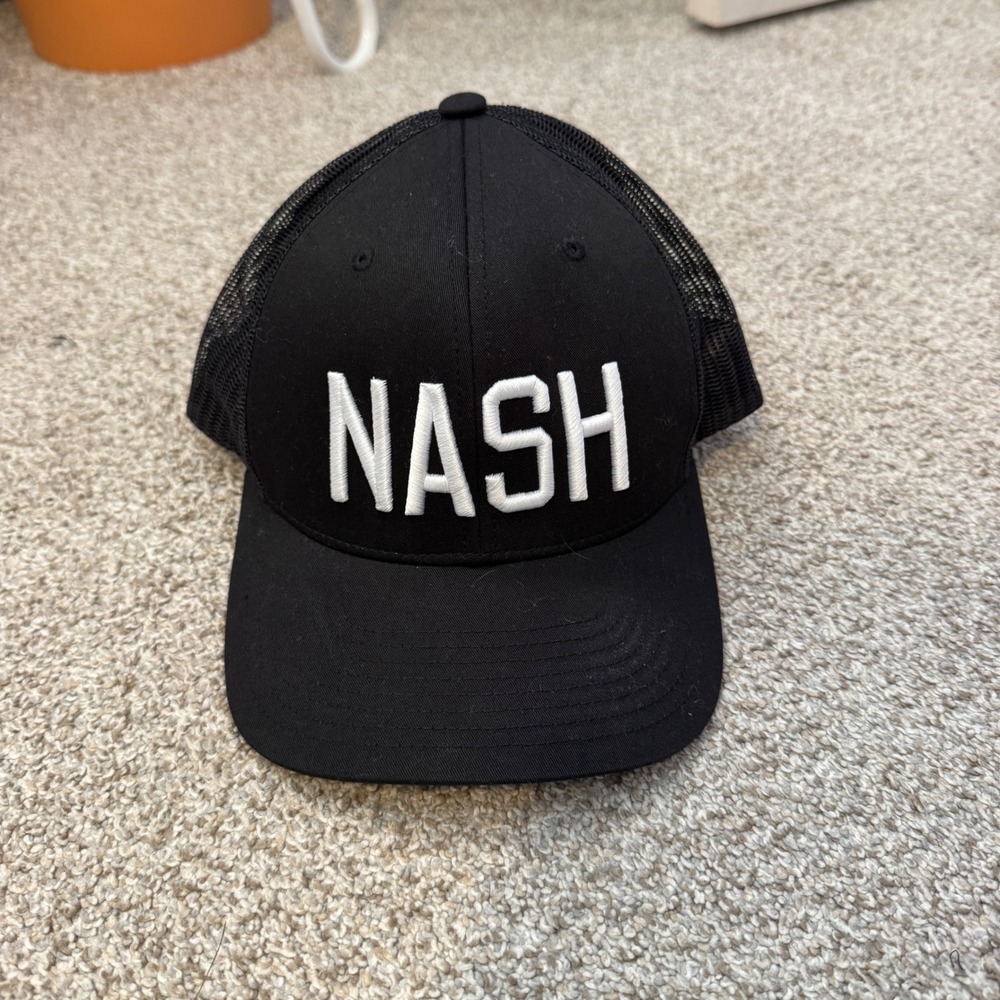 Yupoong The Classics NASH REVV Black Mesh Trucker Hat Snapback Cap Mens‎ Womens